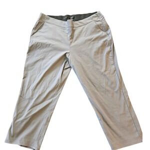 Womens Vera Wang Cropped Capri Dress Pants Casual Business Beige Work Trousers‎